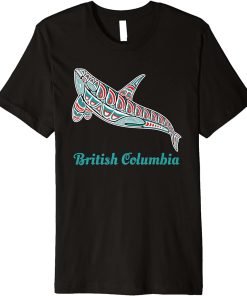 British Columbia Upward Orca Killer Whale Native Premium T-Shirt