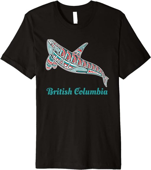 British Columbia Upward Orca Killer Whale Native Premium T-Shirt