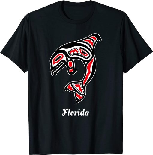 Native American Florida Red Orca Killer Whale T-Shirt