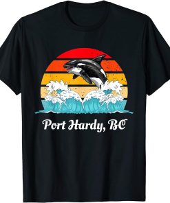 Vintage Port Hardy BC Distressed Orca Killer Whale Art T-Shirt