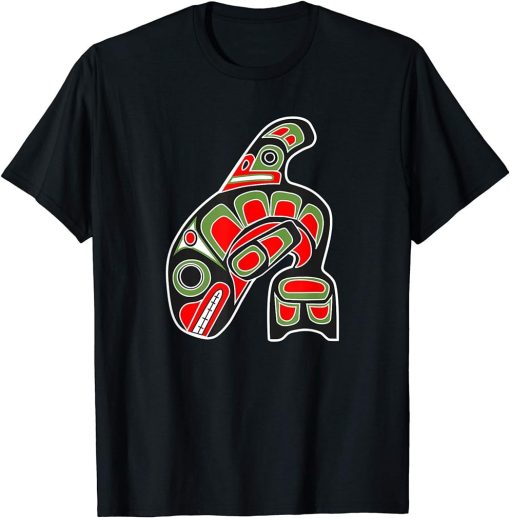 Orca Whale Alaska Haida Art, Native American Totem Tribal T-Shirt