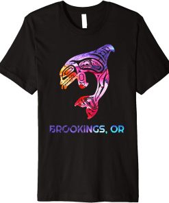 Brookings Oregon Native American Orca Killer Whale Premium T-Shirt