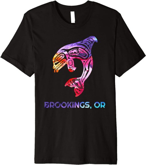 Brookings Oregon Native American Orca Killer Whale Premium T-Shirt