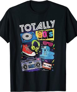 Funny 80s Retro Tee 1980s Party Gift Turntable Cassette T-Shirt