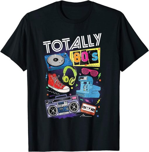 Funny 80s Retro Tee 1980s Party Gift Turntable Cassette T-Shirt